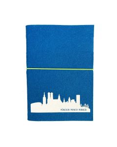 Notizbuch SKYLINE MÜNCHEN mit Filzeinband